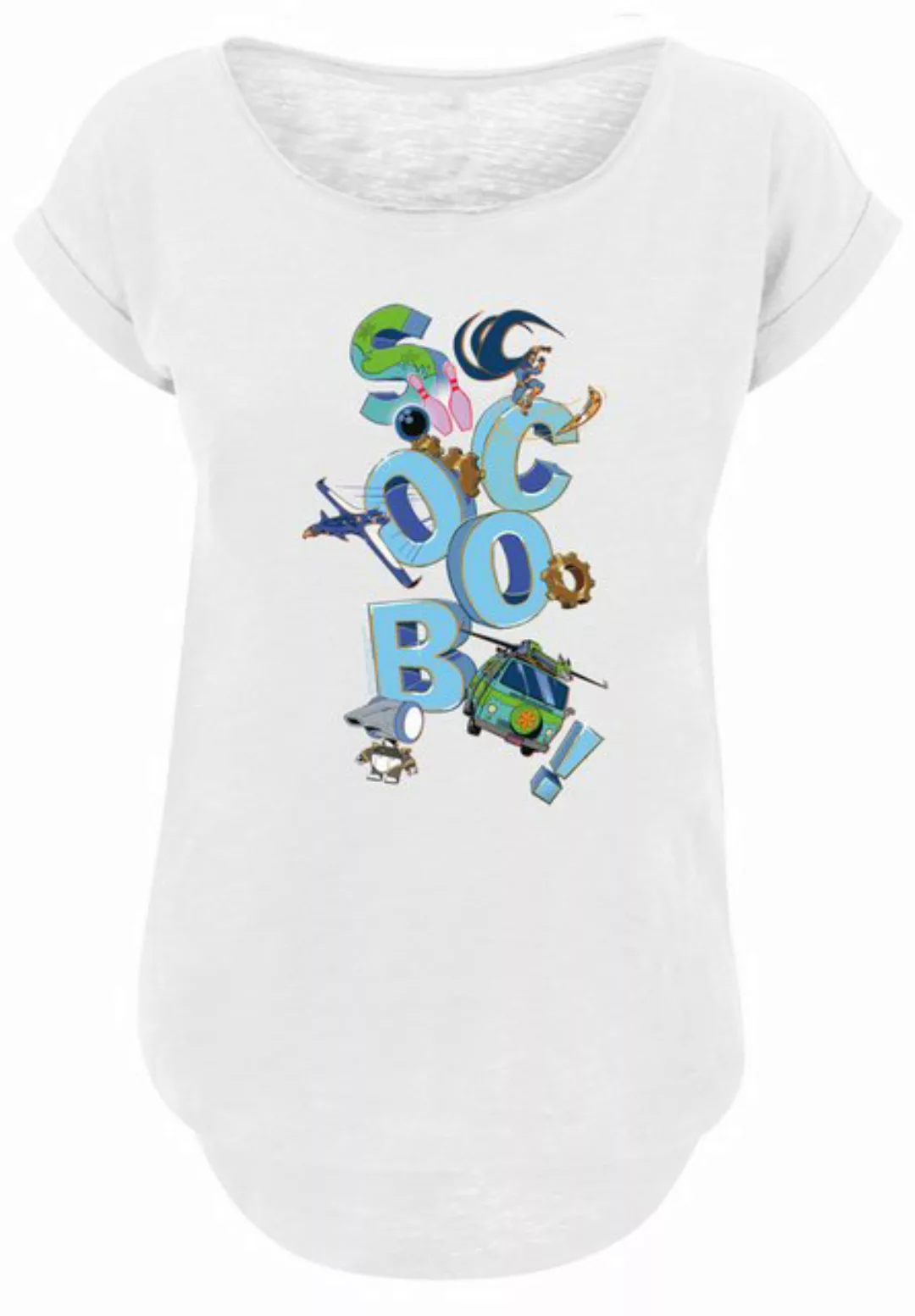 F4NT4STIC T-Shirt "Long Cut T-Shirt Scooby Doo Letters Jumble", Damen,Premi günstig online kaufen