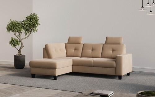 Places of Style Ecksofa »Varese«, Kreuznaht in beige günstig online kaufen