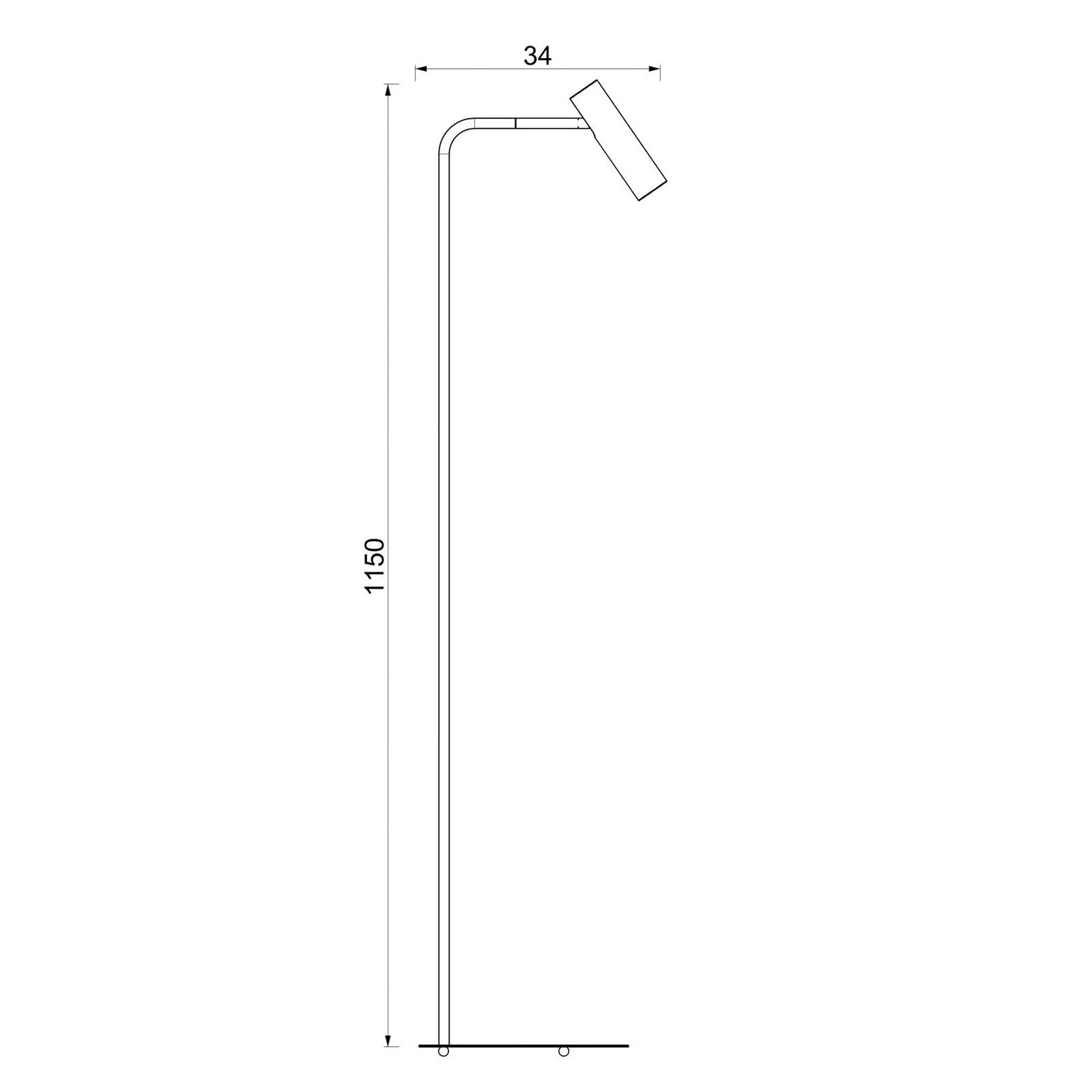 Stehleuchte Axion, beigefarben, Höhe 115 cm, Stahl günstig online kaufen