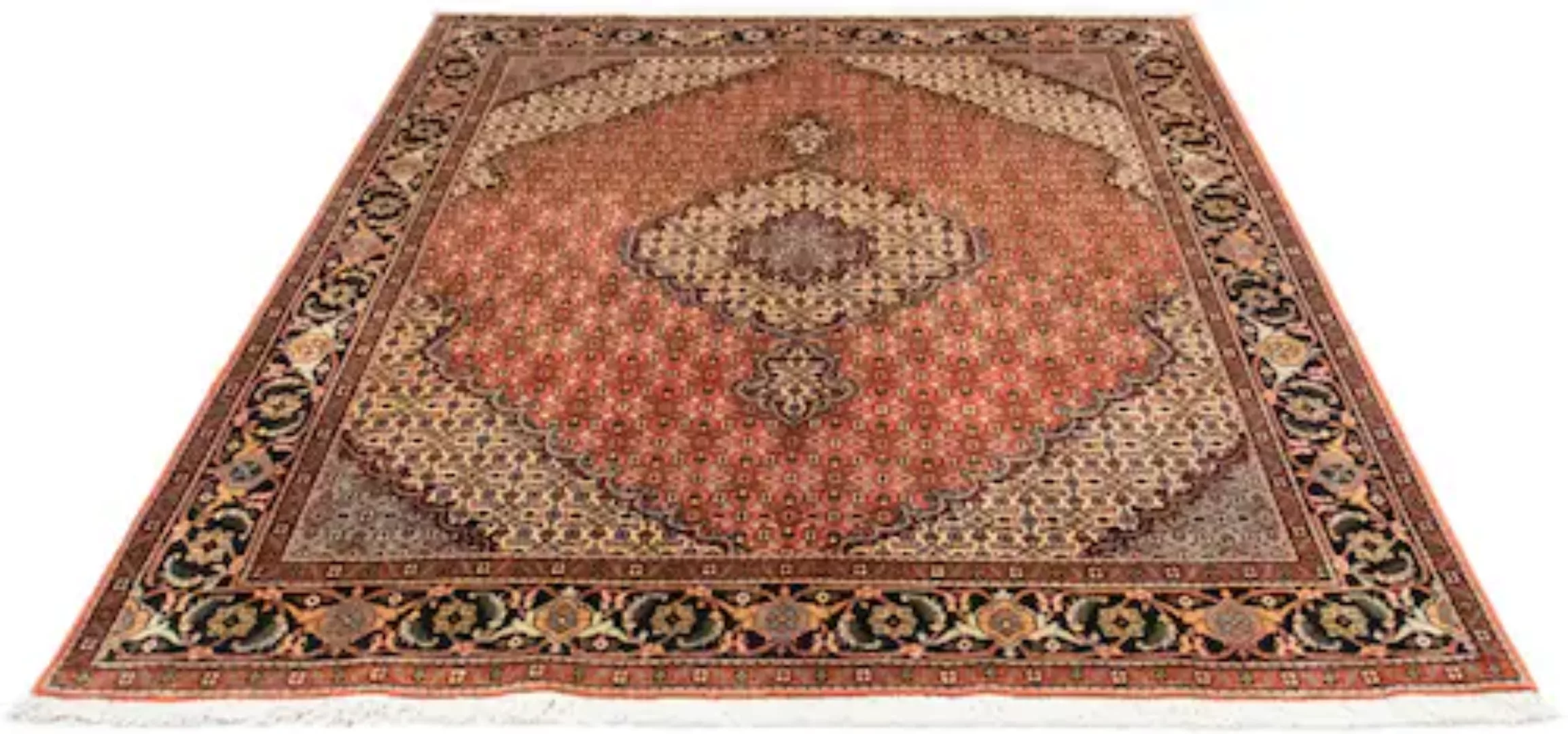 morgenland Teppich »Täbriz 40 Raj Teppich handgeknüpft rost«, rechteckig günstig online kaufen