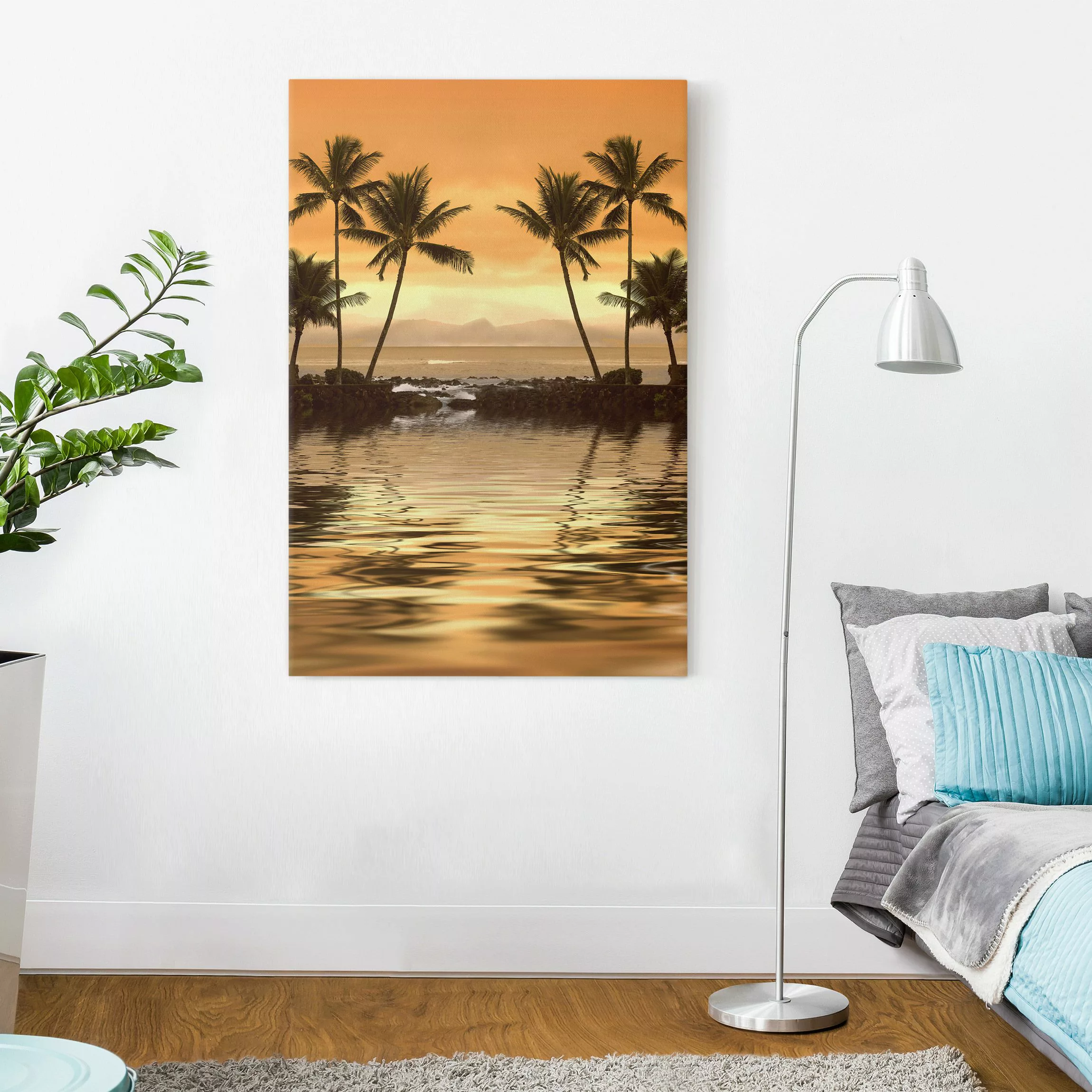Leinwandbild Strand - Hochformat Caribbean Sunset I günstig online kaufen