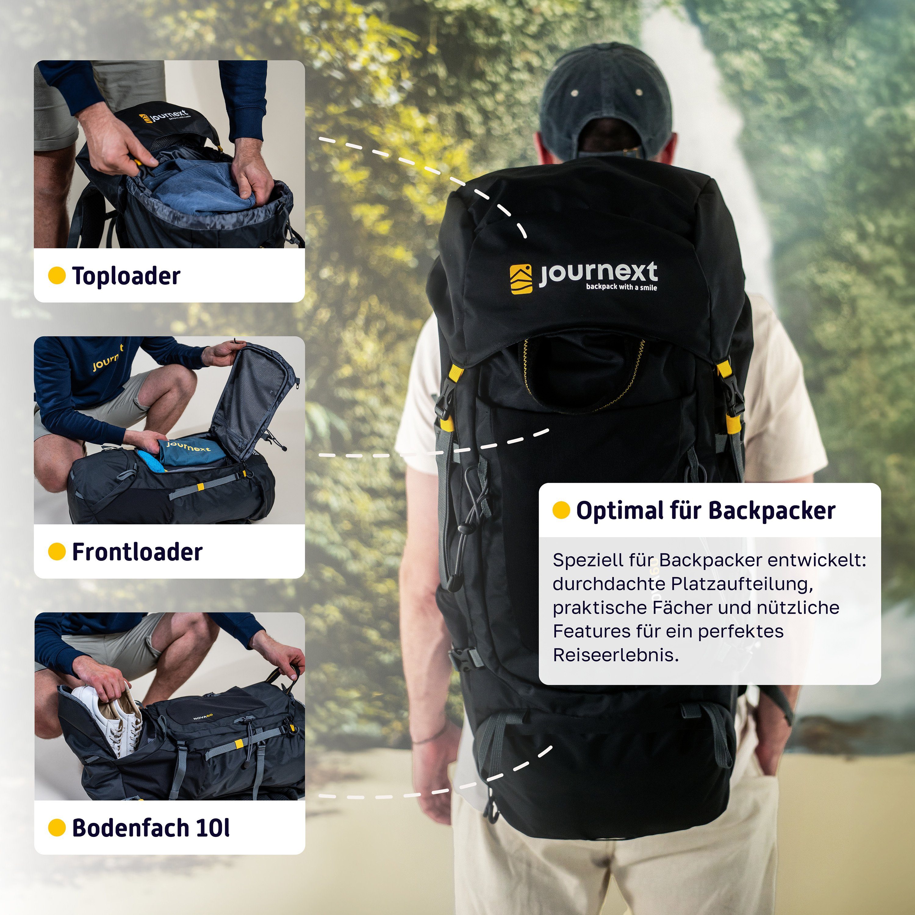 JOURNEXT Reiserucksack NOVA 60 (plus 10L günstig online kaufen