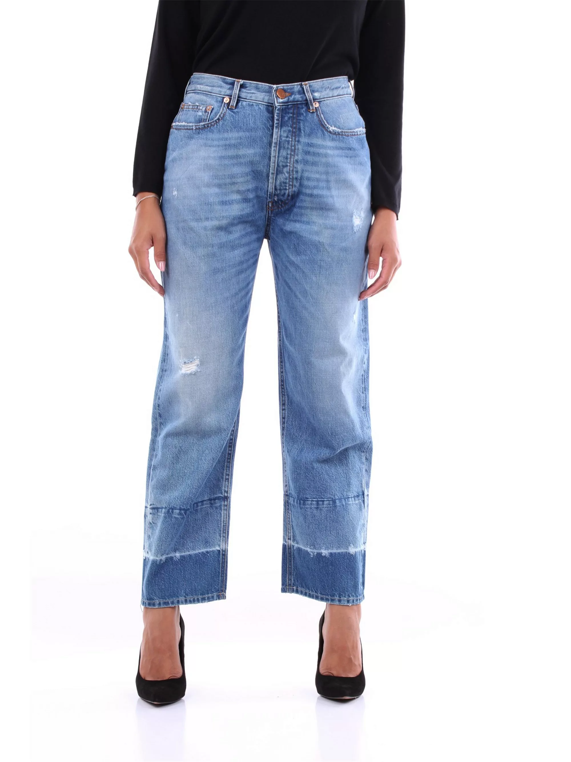 PT TORINO Bootcut Damen Blue Jeans Baumwolle und Lyocell günstig online kaufen