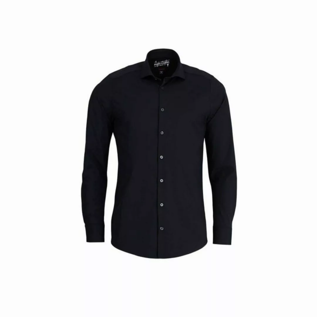Hatico Langarmhemd schwarz regular fit (1-tlg) günstig online kaufen