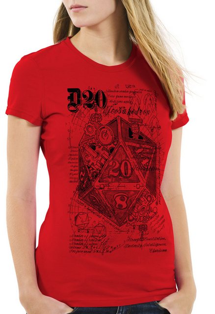 style3 T-Shirt D20 Da Vinci dungeon and tabletop dragons d20 pen paper roll günstig online kaufen