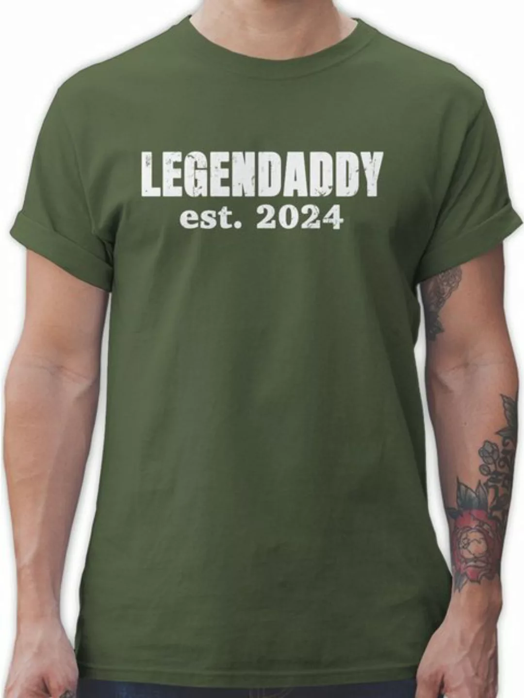 Shirtracer T-Shirt Legendaddy est. 2024 weiß Vatertag Geschenk für Papa günstig online kaufen