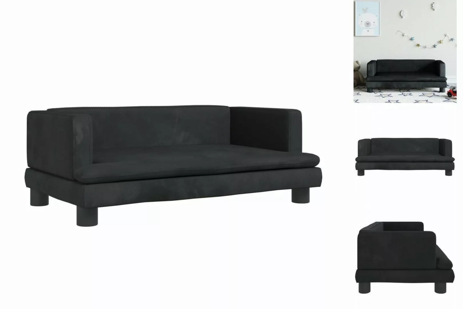 vidaXL Kindersofa Kindersofa Braun 80x45x30 cm Samt Kindercouch Kindermöbel günstig online kaufen