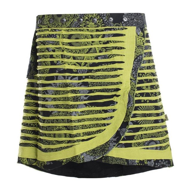 Vishes Wickelrock A Line Wickelrock Kurzrock Mini Skirt mit Knöpfen A-Linie günstig online kaufen