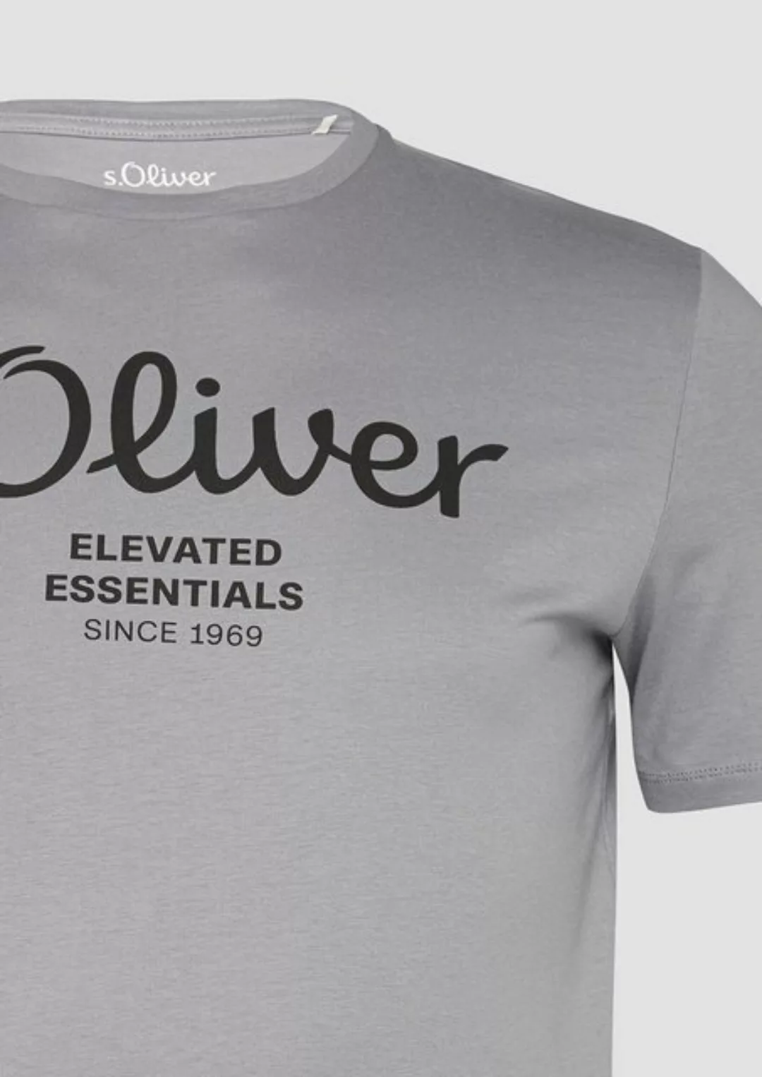 s.Oliver Kurzarmshirt T-Shirt mit Logo-Print günstig online kaufen