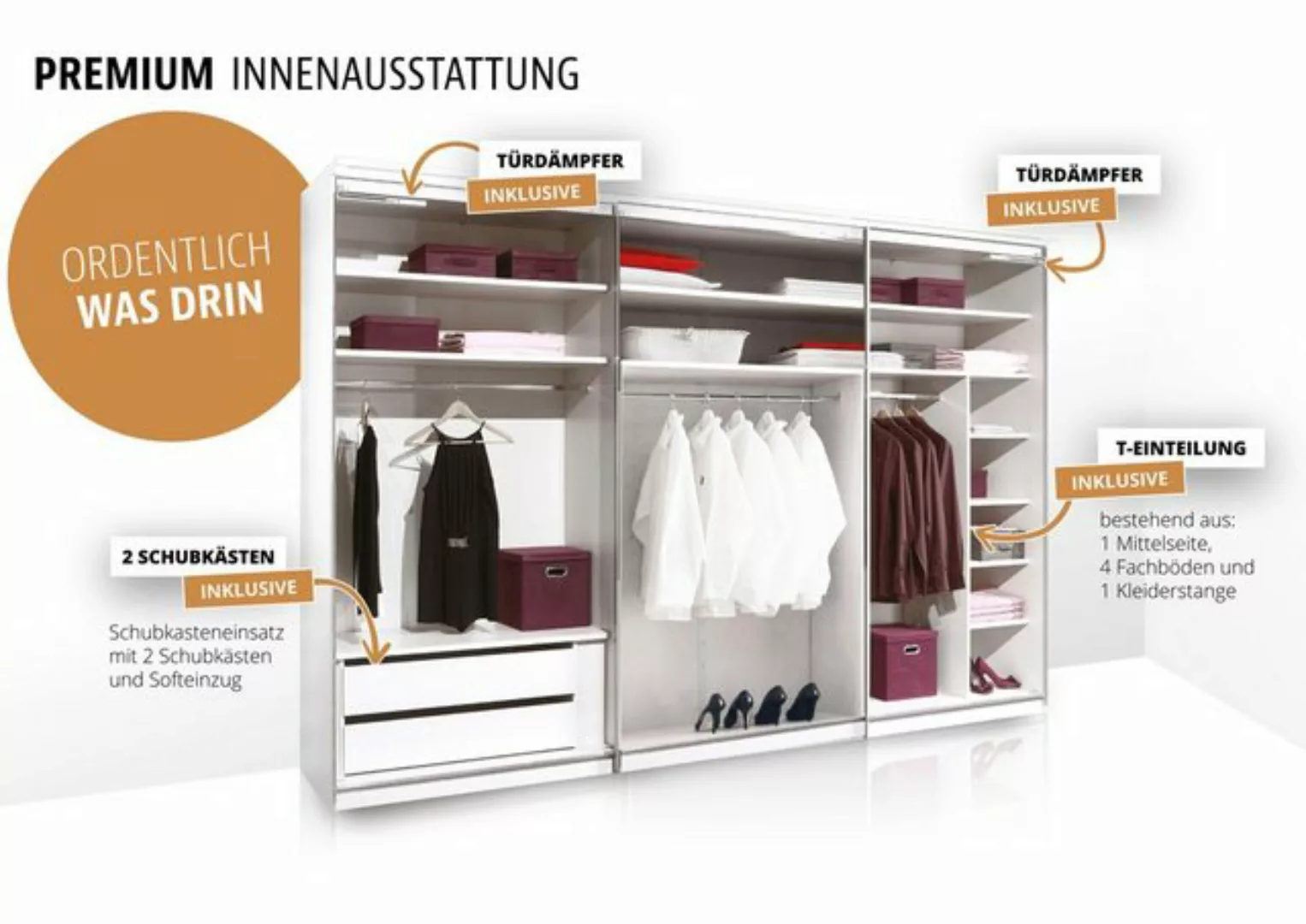 STAUD Schwebetürenschrank Sinfonie Plus, edles Design in hochwertiger Quali günstig online kaufen