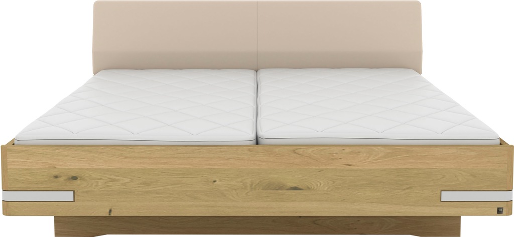 Musterring Holzbett "Savona, Bettgestell, Bettrahmen, teilmassiv Bianco-Eic günstig online kaufen