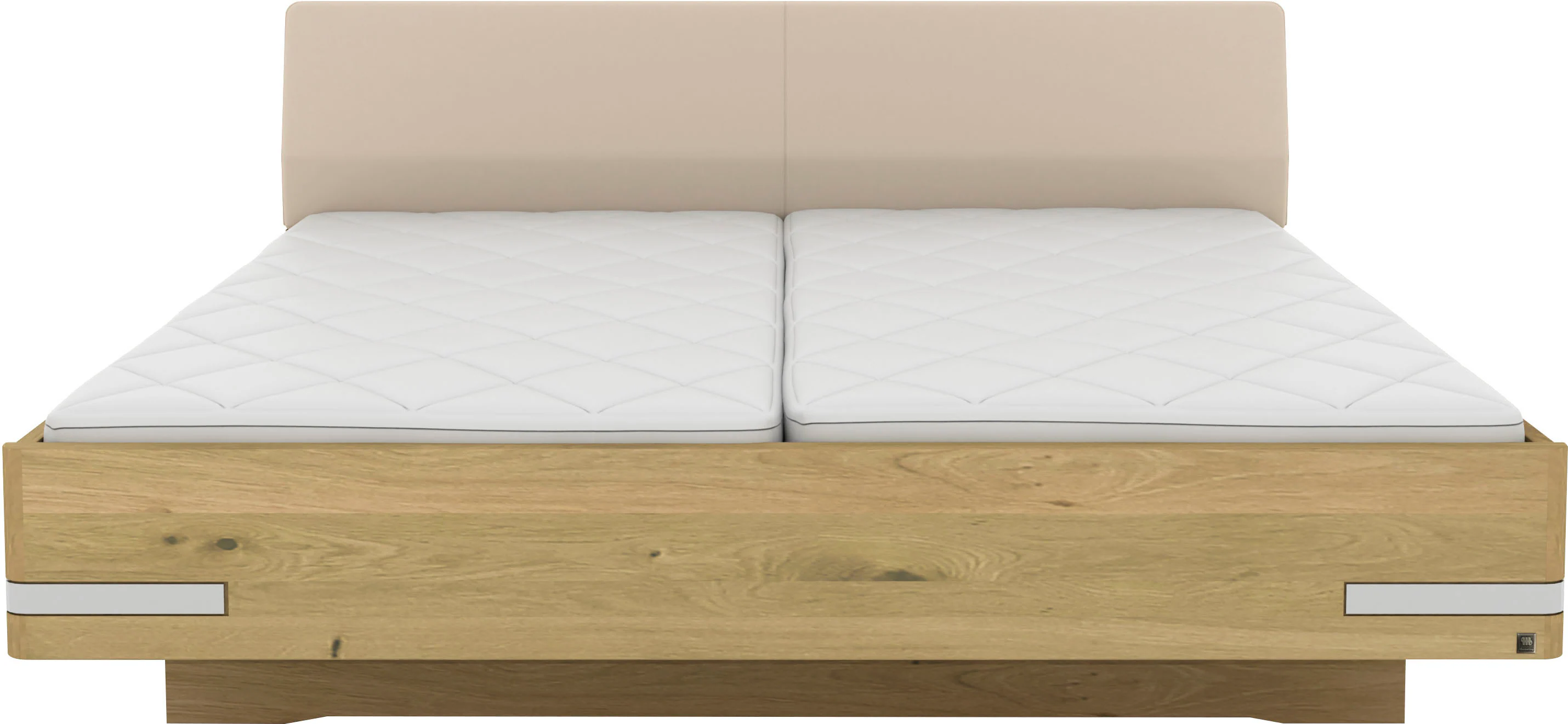 Musterring Holzbett "Savona, Bettgestell, Bettrahmen, teilmassiv Bianco-Eic günstig online kaufen
