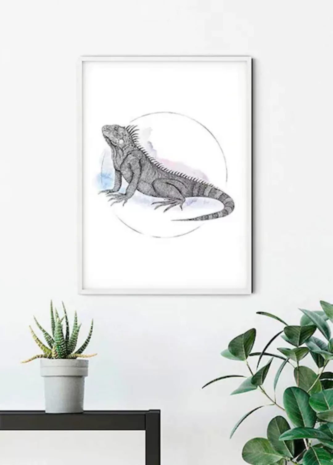 Komar Poster »Iguana Watercolor«, Tiere, (1 St.), Kinderzimmer, Schlafzimme günstig online kaufen