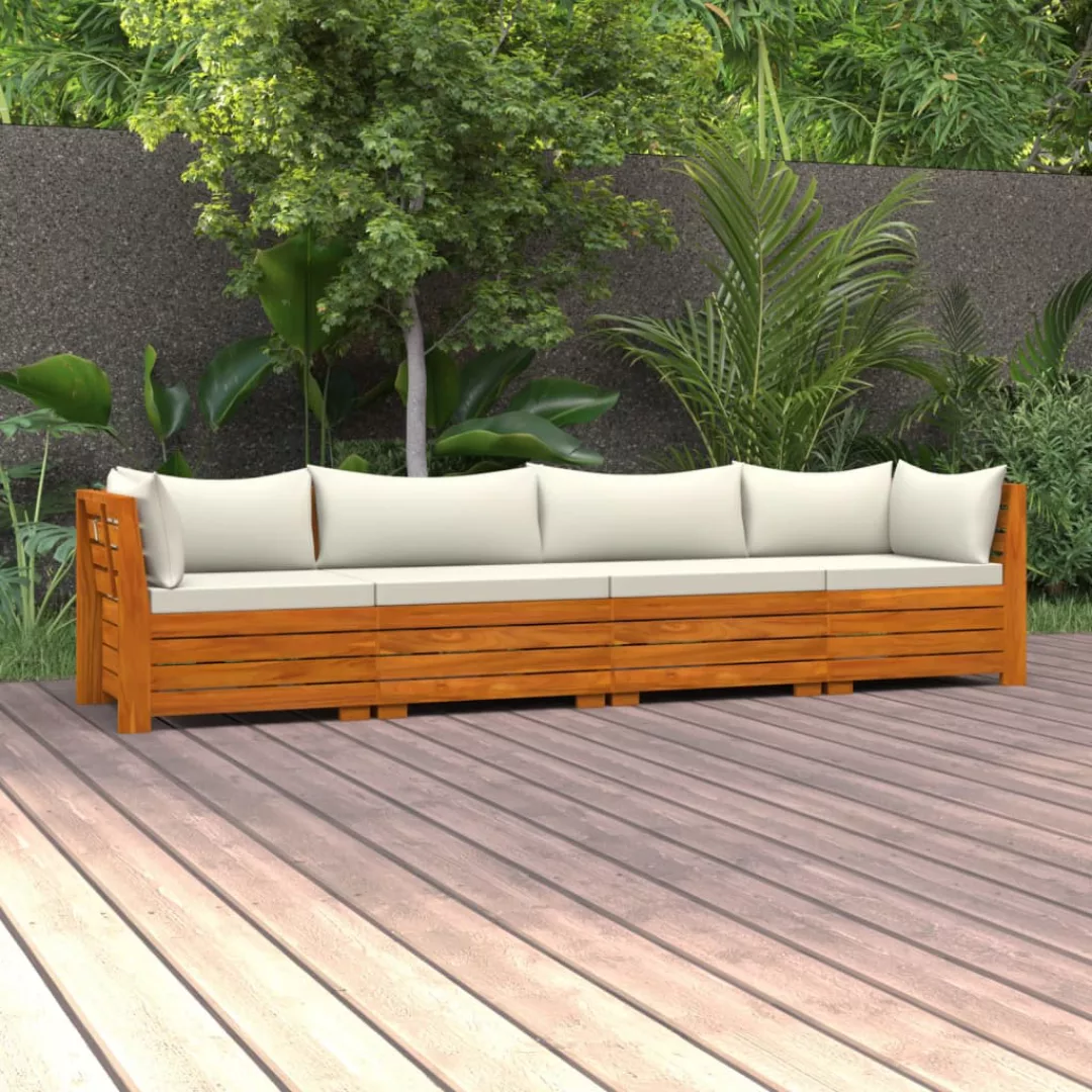 4-sitzer-gartensofa Mit Kissen Massivholz Akazie günstig online kaufen