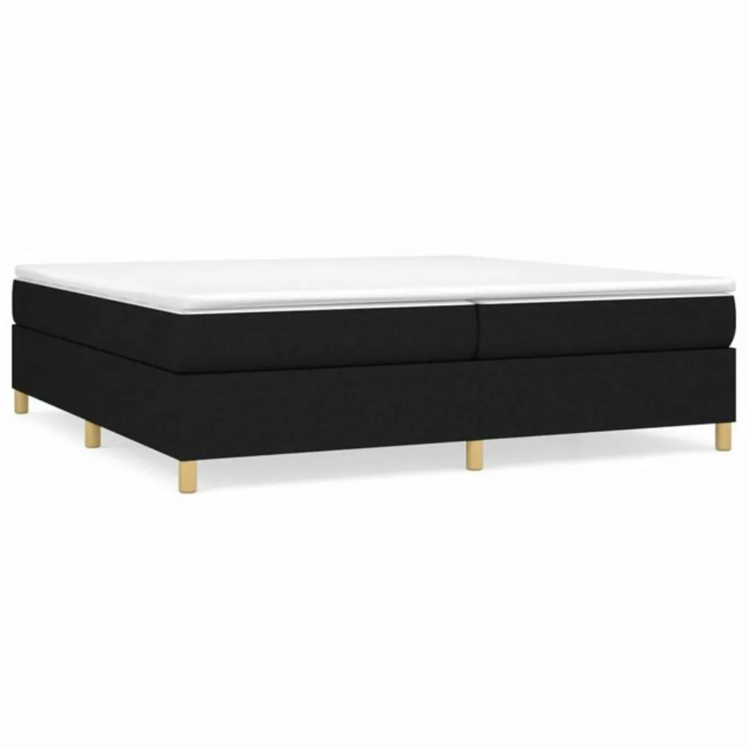 furnicato Bett Boxspringbett mit Matratze Schwarz 200x200 cm Stoff (1-tlg) günstig online kaufen