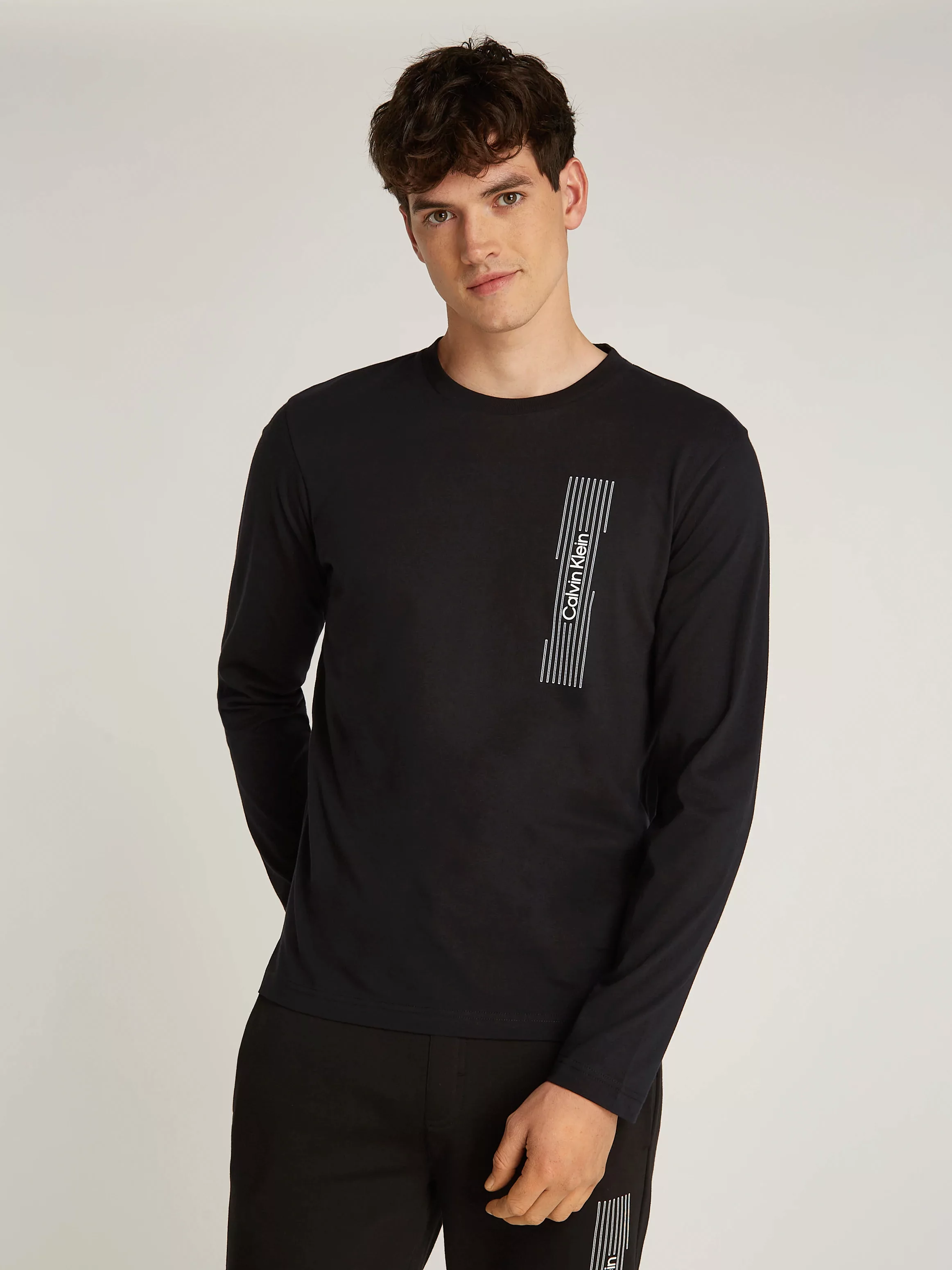 Calvin Klein Langarmshirt HORIZONTAL LOGO LS T-SHIRT mit Logoprägung günstig online kaufen