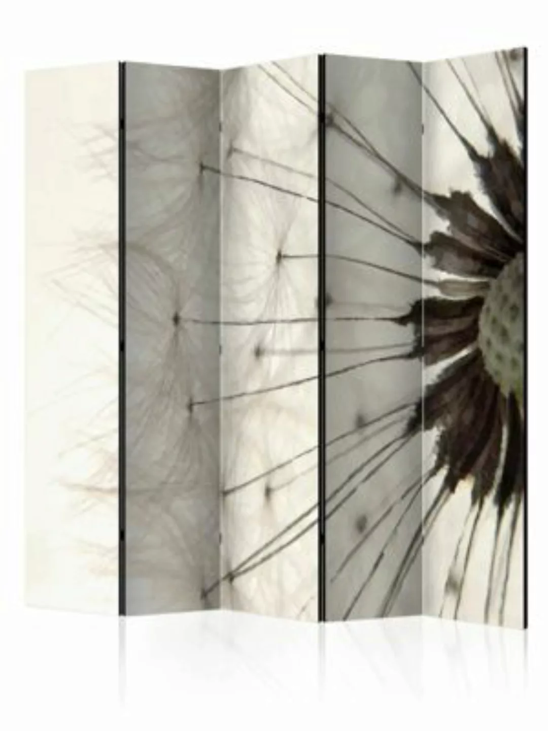 artgeist Paravent White Dandelion II [Room Dividers] creme/grau Gr. 225 x 1 günstig online kaufen
