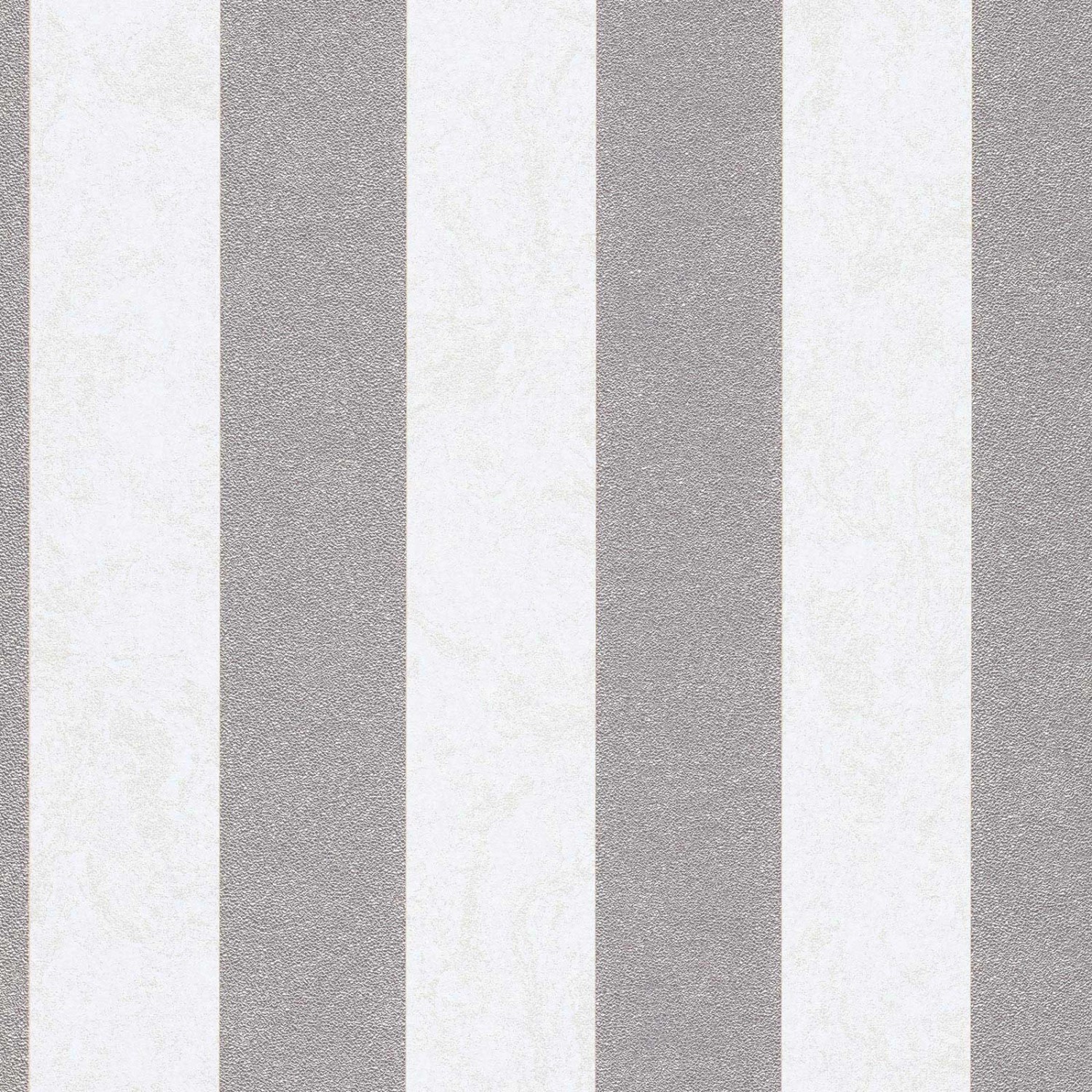 Bricoflor Streifentapete Grau Weiß Metallic Tapete mit Silber Streifen für günstig online kaufen
