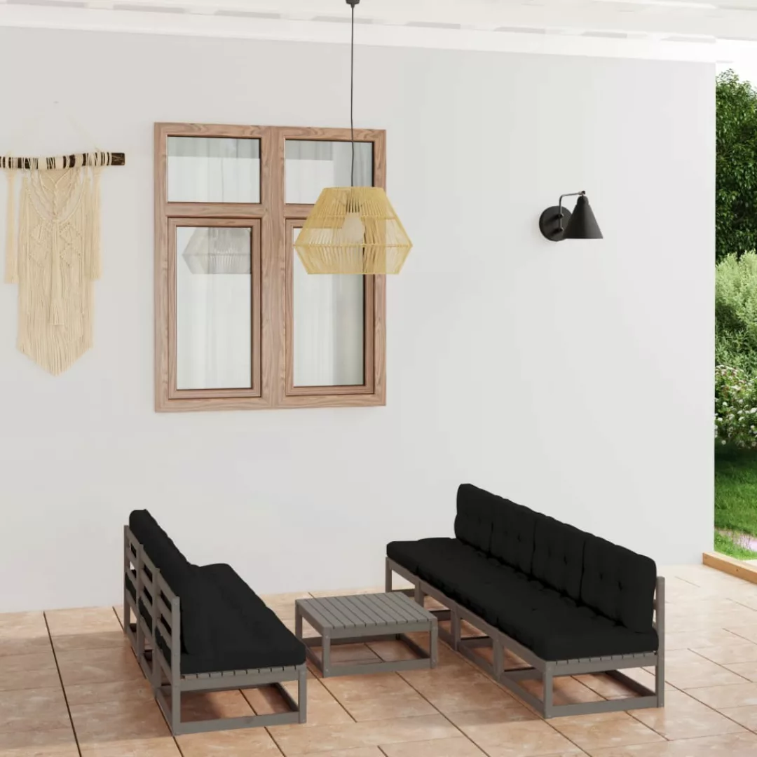 8-tlg. Garten-lounge-set Mit Kissen Kiefer Massivholz günstig online kaufen
