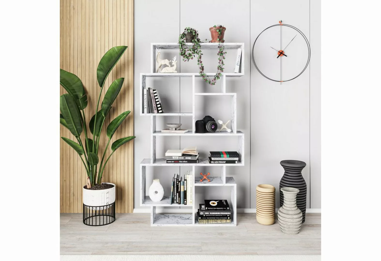 Decortie Bücherregal Karmato, Modernes Bücherregal Display Unit, 96 x 25,5 günstig online kaufen