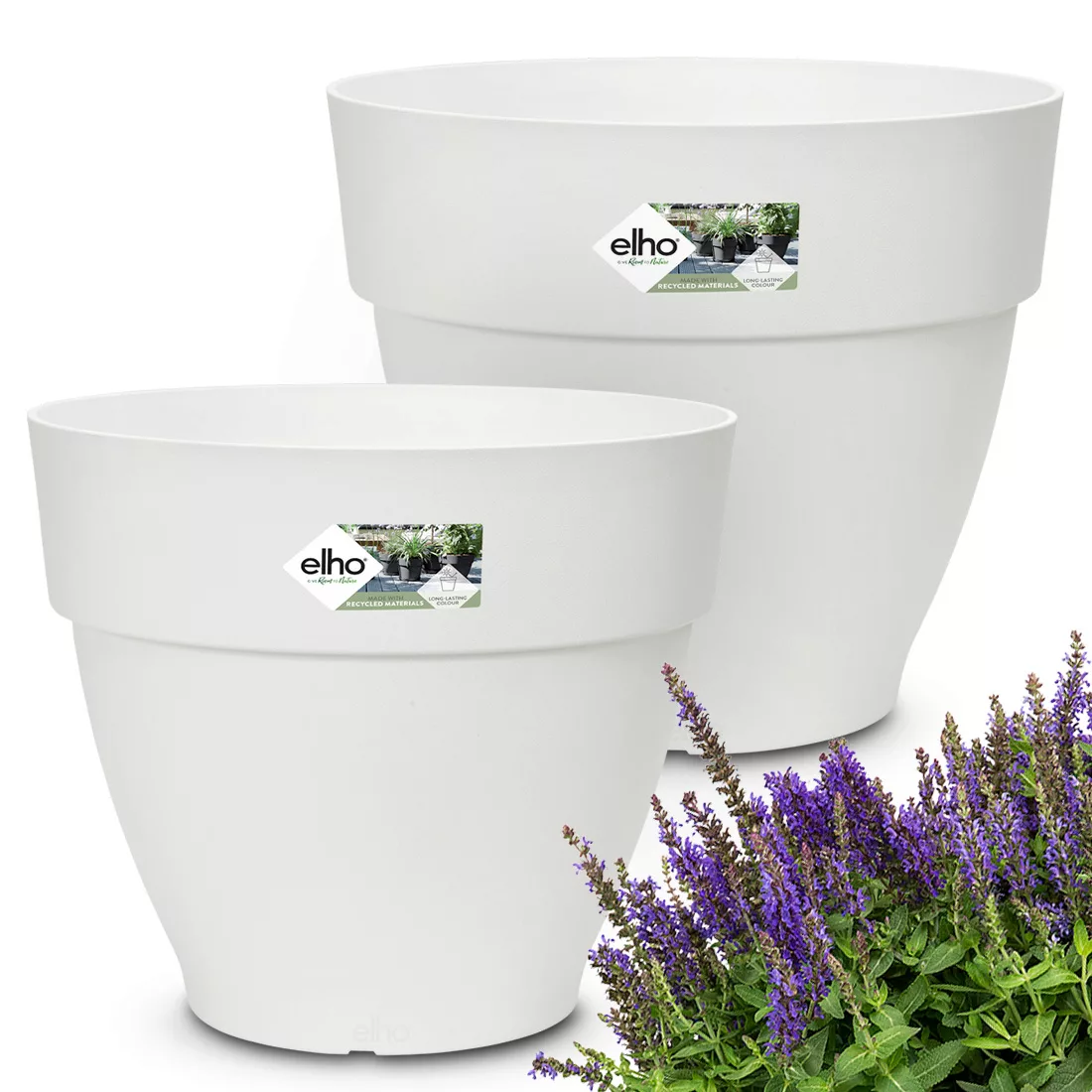 Blumentopf 2er-Set Weiß 20x17cm 3,2L günstig online kaufen