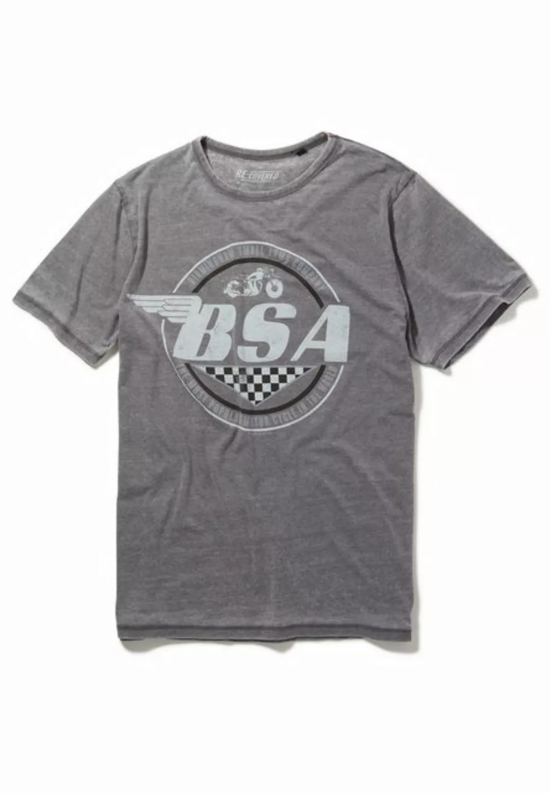 Recovered T-Shirt BSA Motorbike Wings Logo Mid Grey GOTS zertifizierte Bio- günstig online kaufen