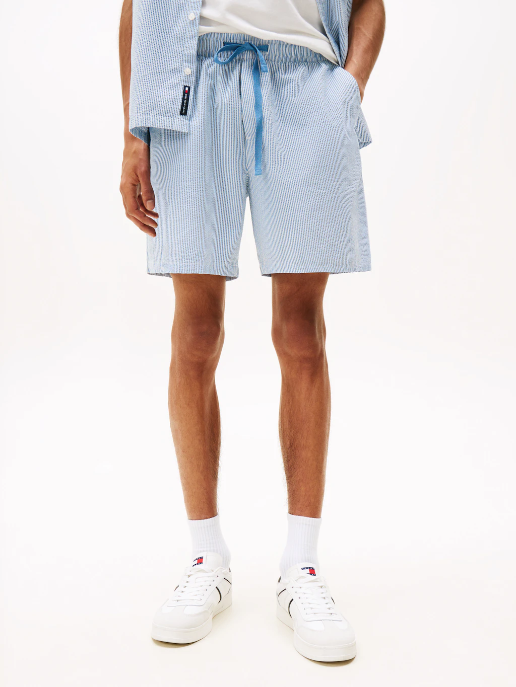 Tommy Jeans Shorts "TJM SEERSUCKER STP BEACH SHORT", fein gestreift günstig online kaufen