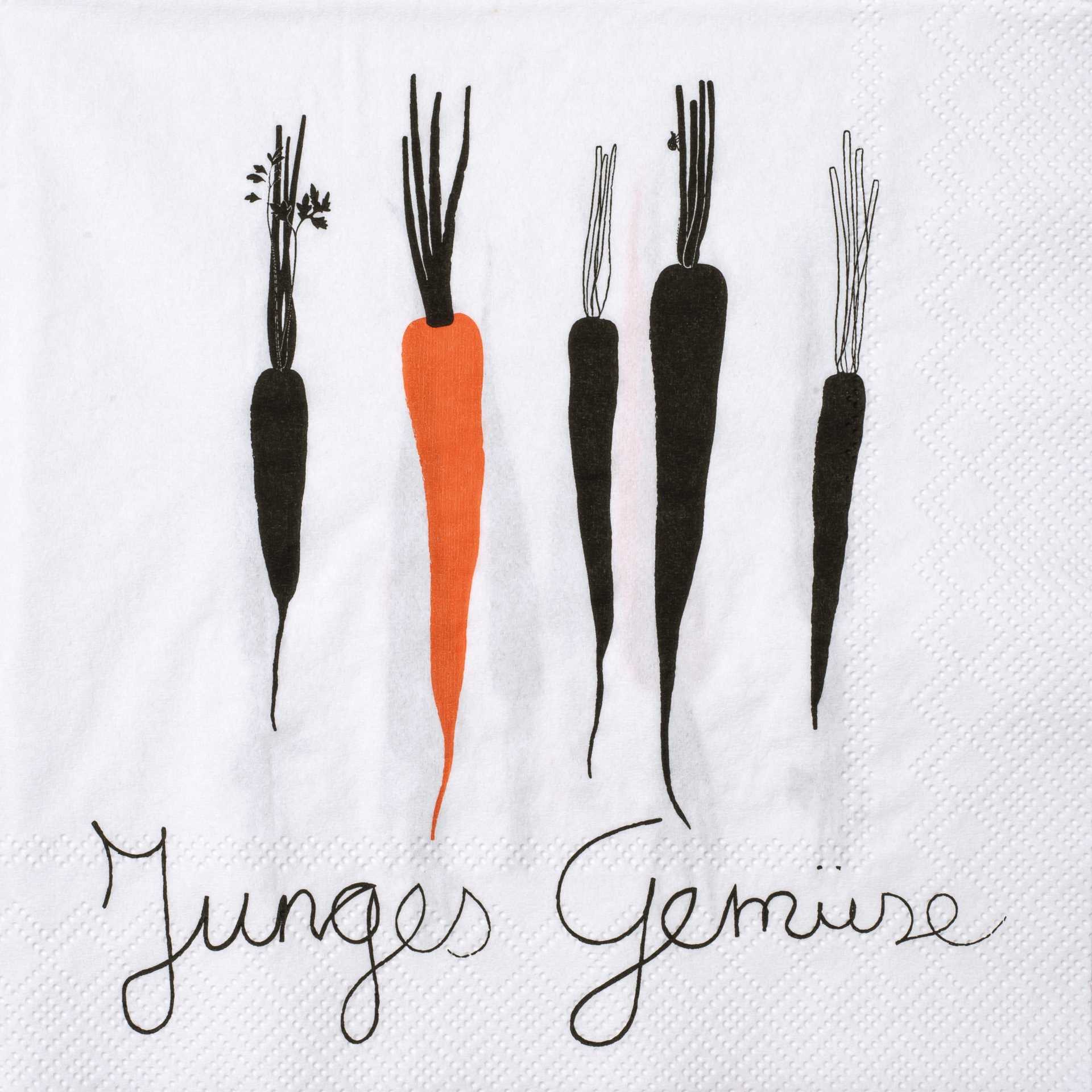 Serviette Junges Gemüse 33x33 cm günstig online kaufen