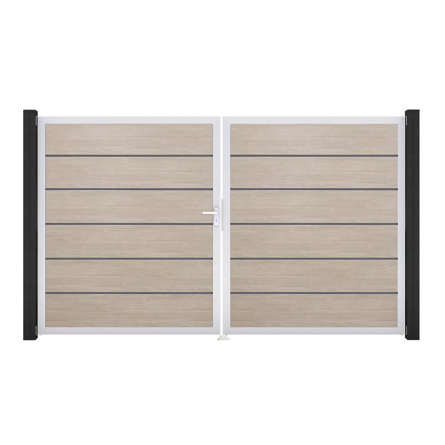 GroJa Tor 2-flg. Basicline Premium Sheffield Oak EV1 306 cm x 180 cm DIN Li günstig online kaufen