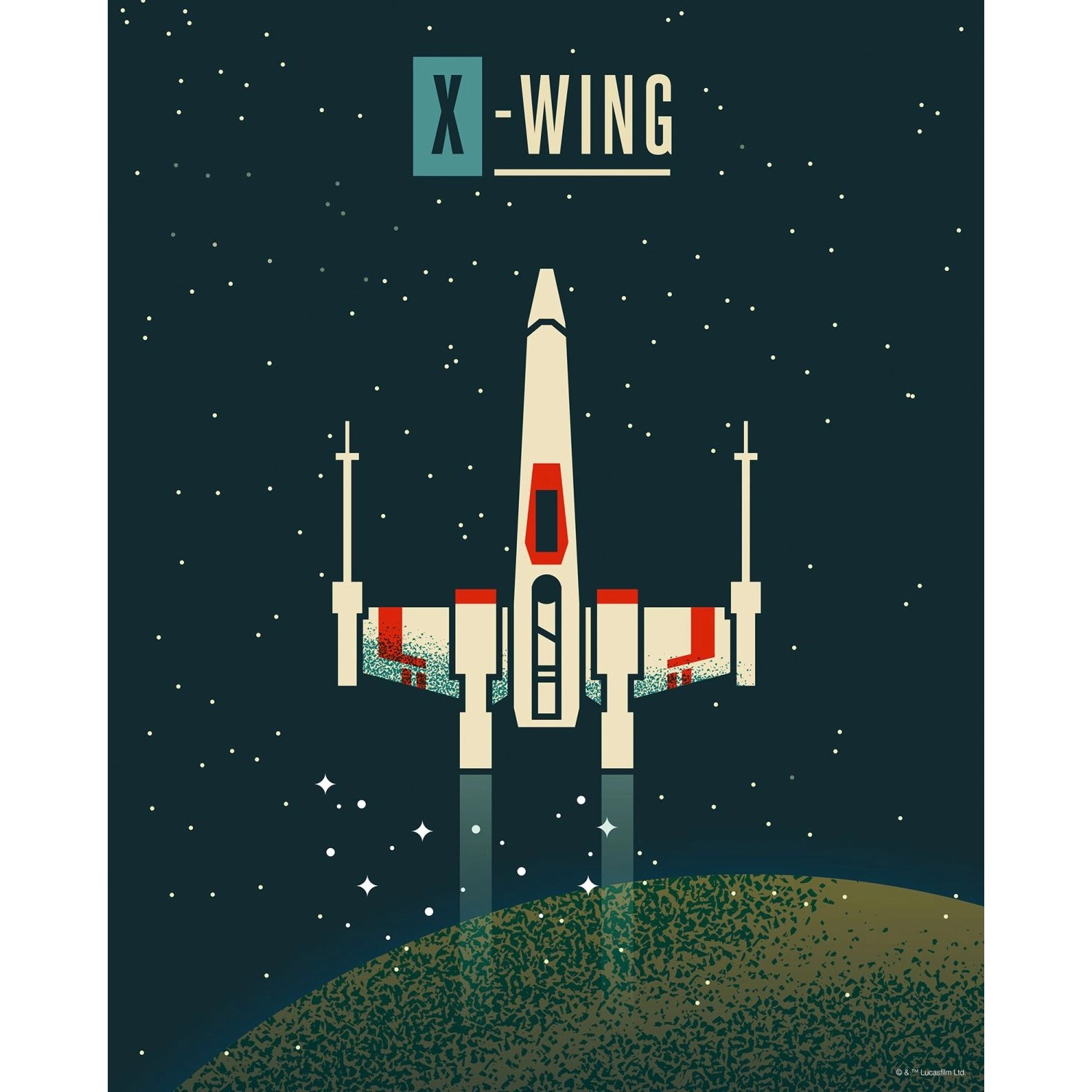 Disney Poster Star Wars X-Wing Dunkelblau 40 cm x 50 cm 612859 günstig online kaufen