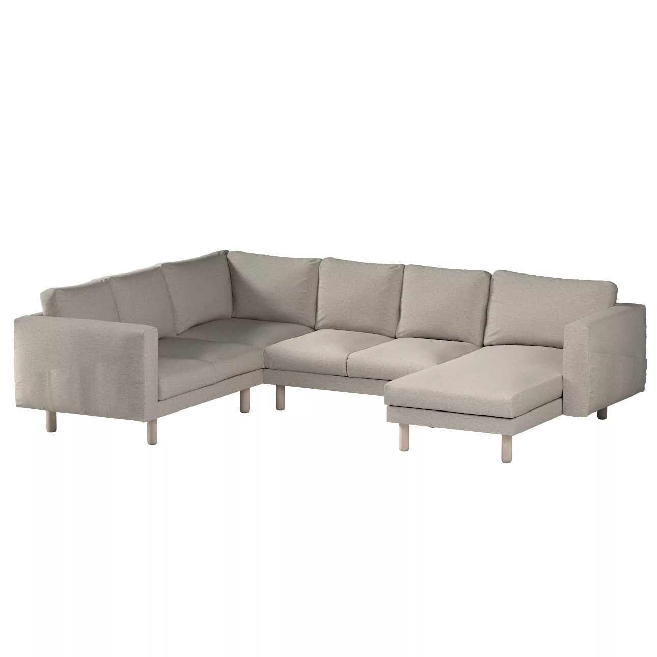 Bezug für Norsborg 5-Sitzer Ecksofa mit Recamiere, grau-beige, Norsborg Bez günstig online kaufen