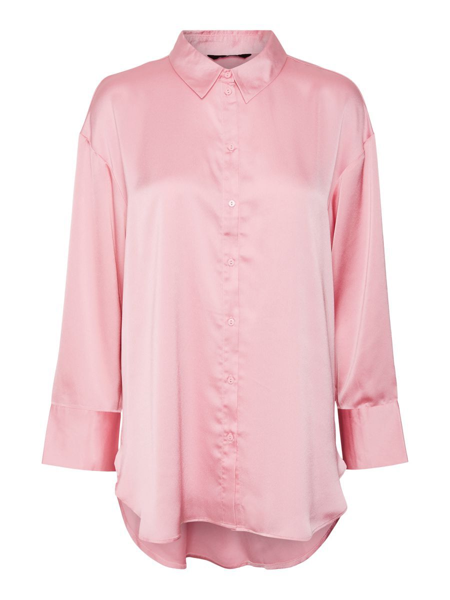 VERO MODA Satin Langarmhemd Damen Pink günstig online kaufen
