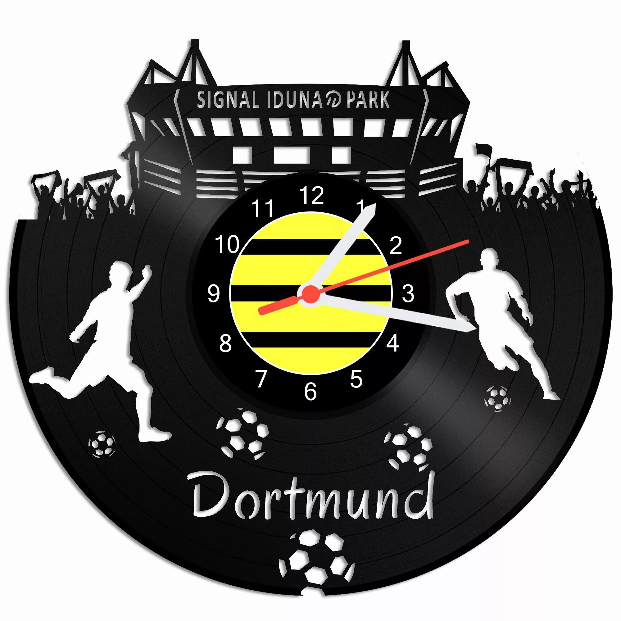 GRAVURZEILE Wanduhr Schallplattenuhr Dortmund - 100% günstig online kaufen