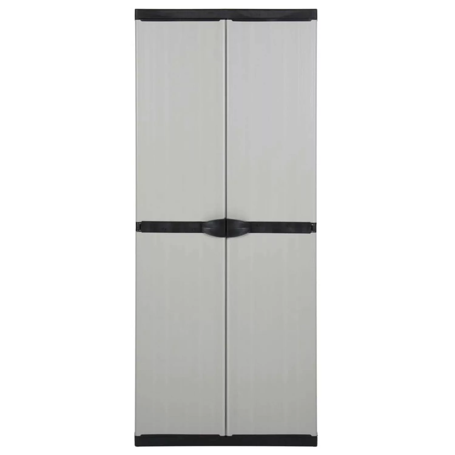 vidaXL Garten-Lagerschrank mit 3 Böden Grau & Schwarz 68x40x168 cm günstig online kaufen