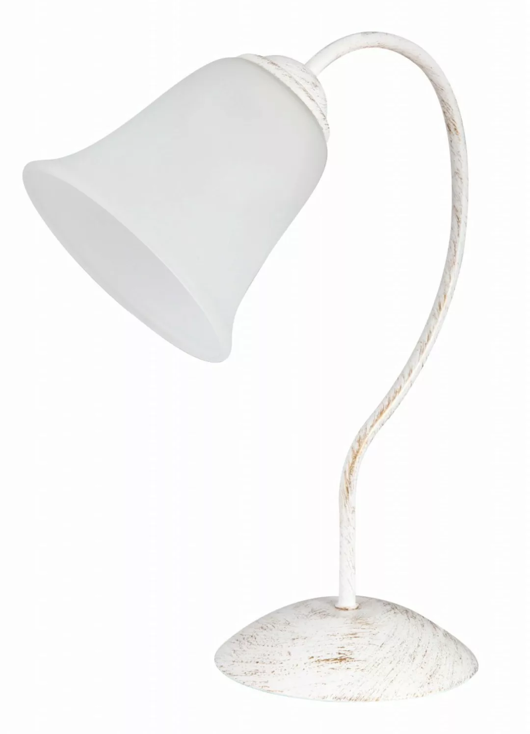 Tischlampe weiß Glas retro E27 günstig online kaufen