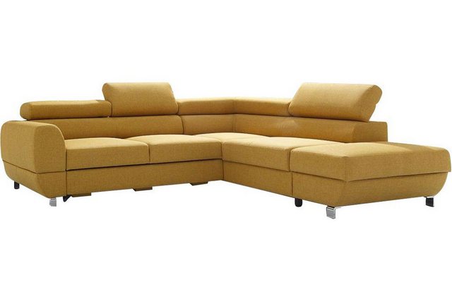 Xlmoebel Ecksofa Stoff Ecksofa L-Form Sofa Couch Design Modern Textil Bettf günstig online kaufen