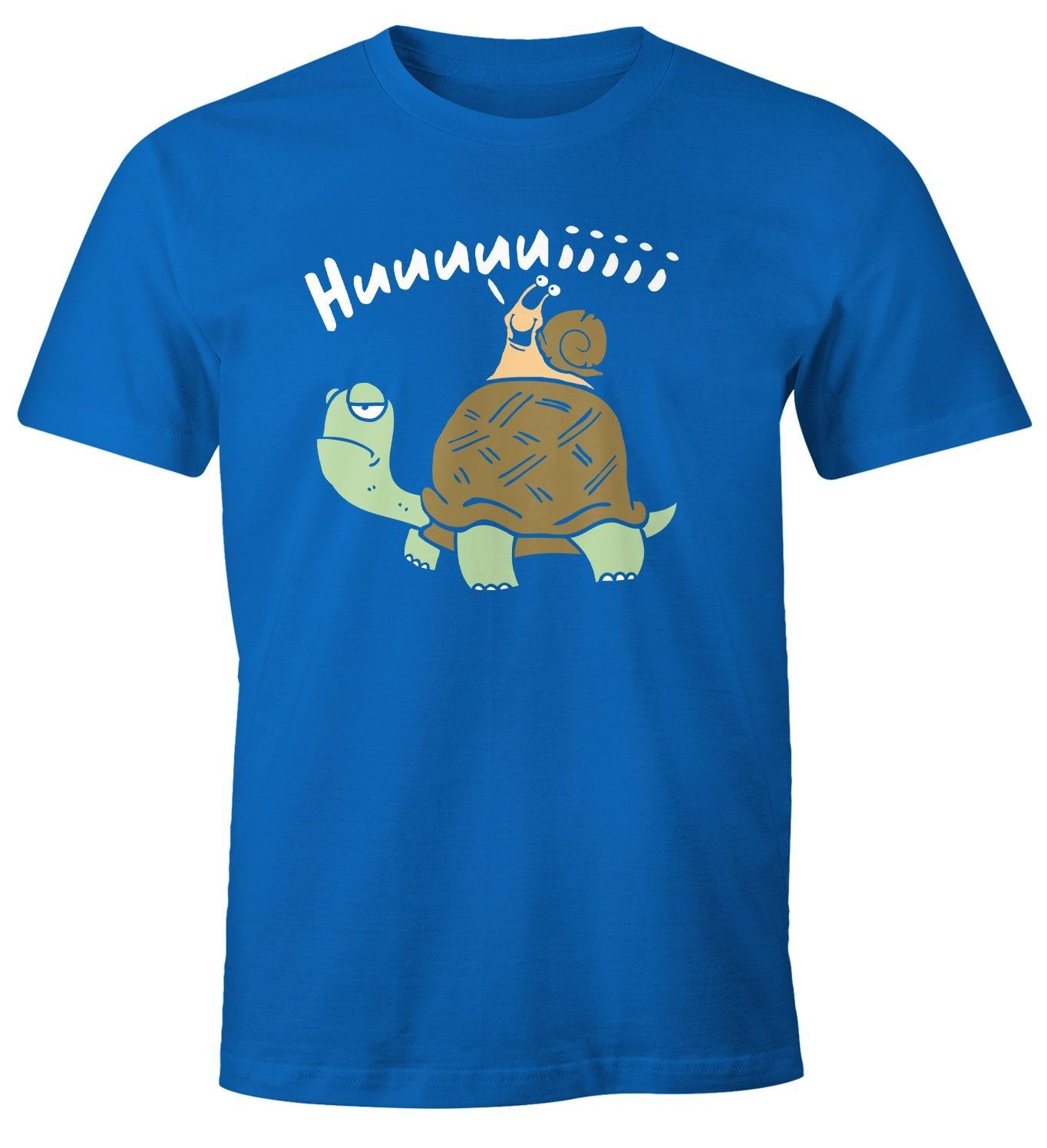 MoonWorks Print-Shirt Herren T-Shirt Schildkröte Schnecke günstig online kaufen