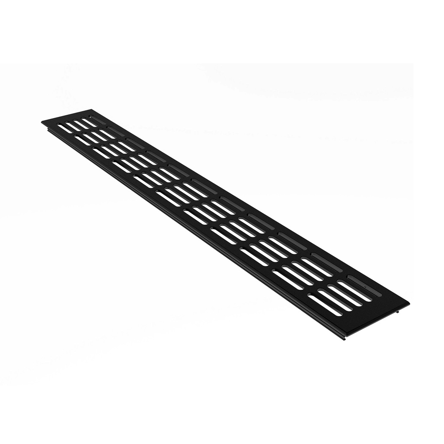 MS Beschläge Belüftungsgitter 80 x 600 mm Alu Schwarz RAL 9005 günstig online kaufen