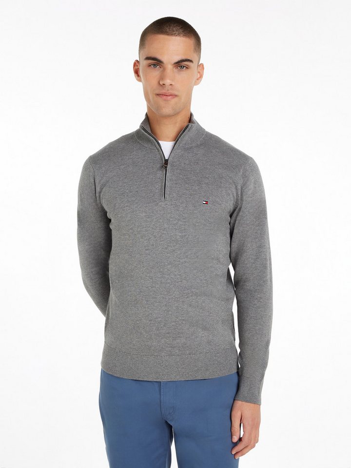 Tommy Hilfiger Troyer ESSENTIAL COTTON ZIP MOCK günstig online kaufen