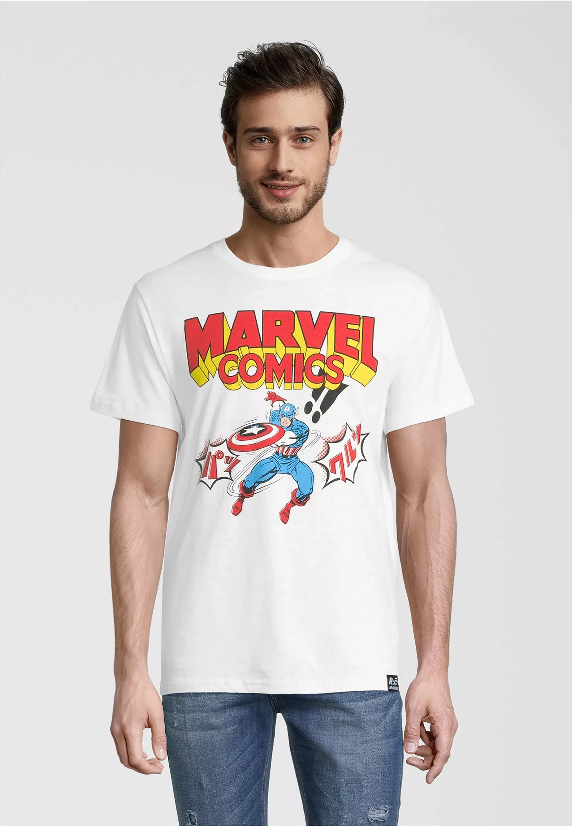 Recovered T-Shirt "Marvel Comics Captain America Japan", mit coolem Captain günstig online kaufen