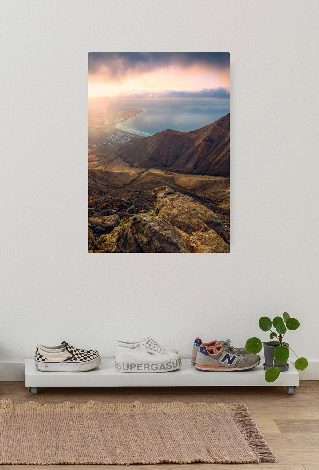 Komar Leinwandbild "Cliffs of Famara - Größe 40 x 60 cm", Baum-Blätter-Natu günstig online kaufen