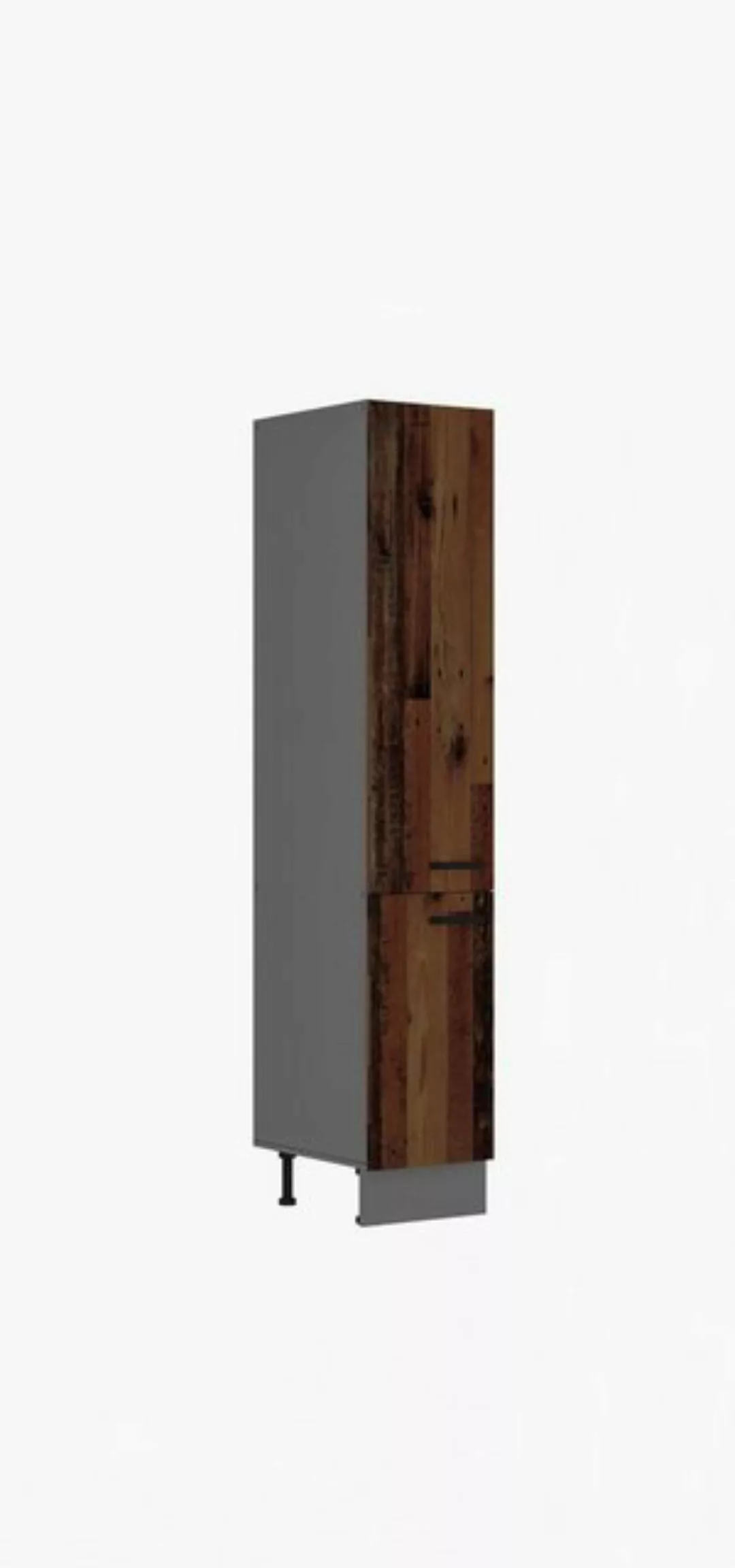 Küchen-Preisbombe Hochschrank 40 cm Küche OLD STYLE Wood Optik Küchenzeile günstig online kaufen