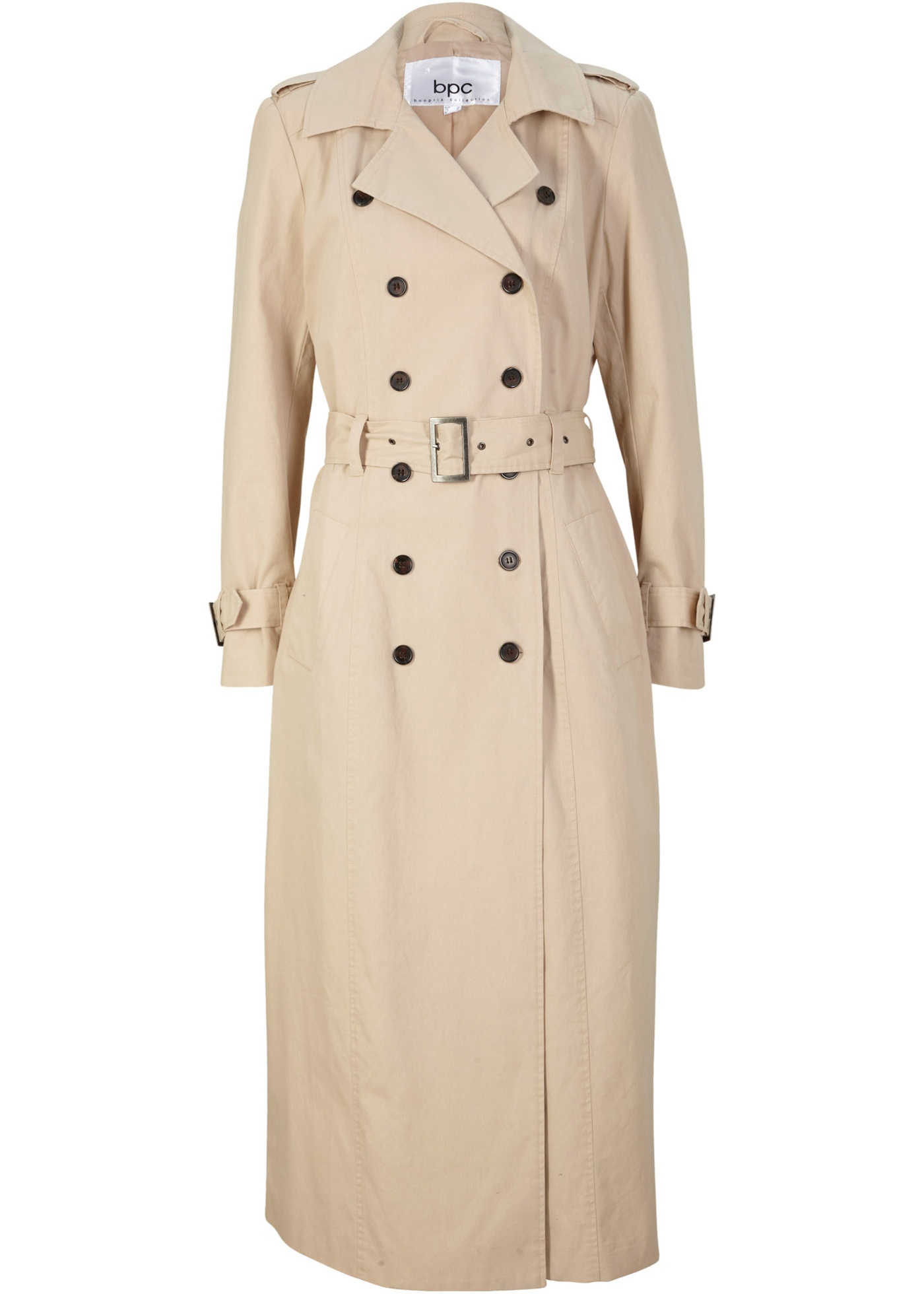 Long-Trenchcoat mit Taillengürtel günstig online kaufen