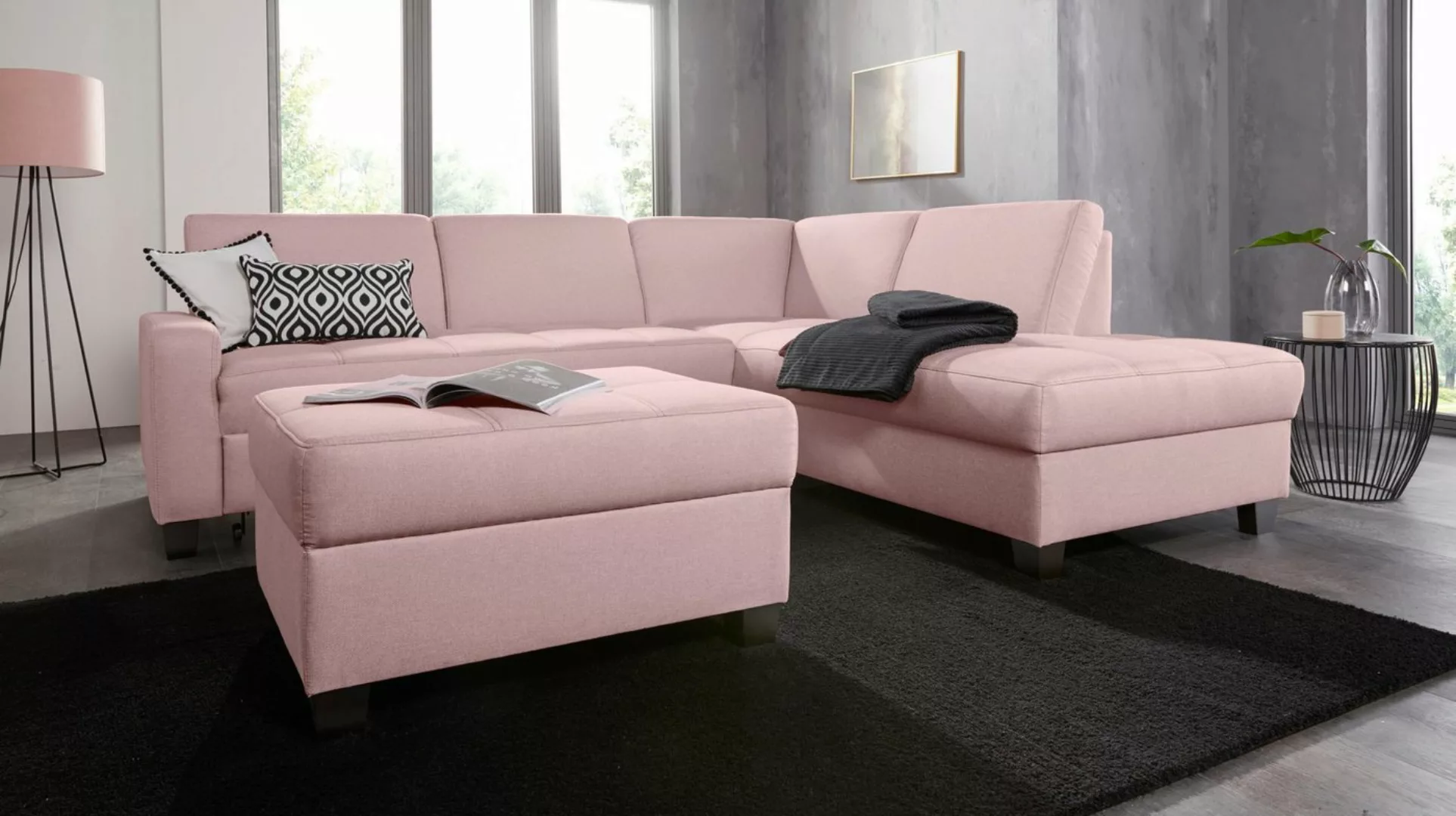 DOMO collection Ecksofa "Florentina L-Form", wahlweise mit Bettfunktion, mi günstig online kaufen