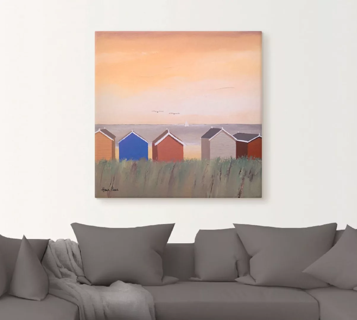 Artland Wandbild "Strandhäuser II", Strand, (1 St.), als Leinwandbild, Wand günstig online kaufen