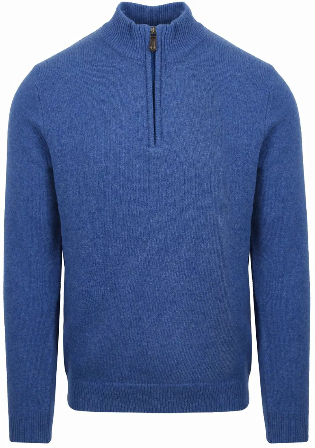 Suitable Half Zip Wollpullover Blau - Größe XXL günstig online kaufen