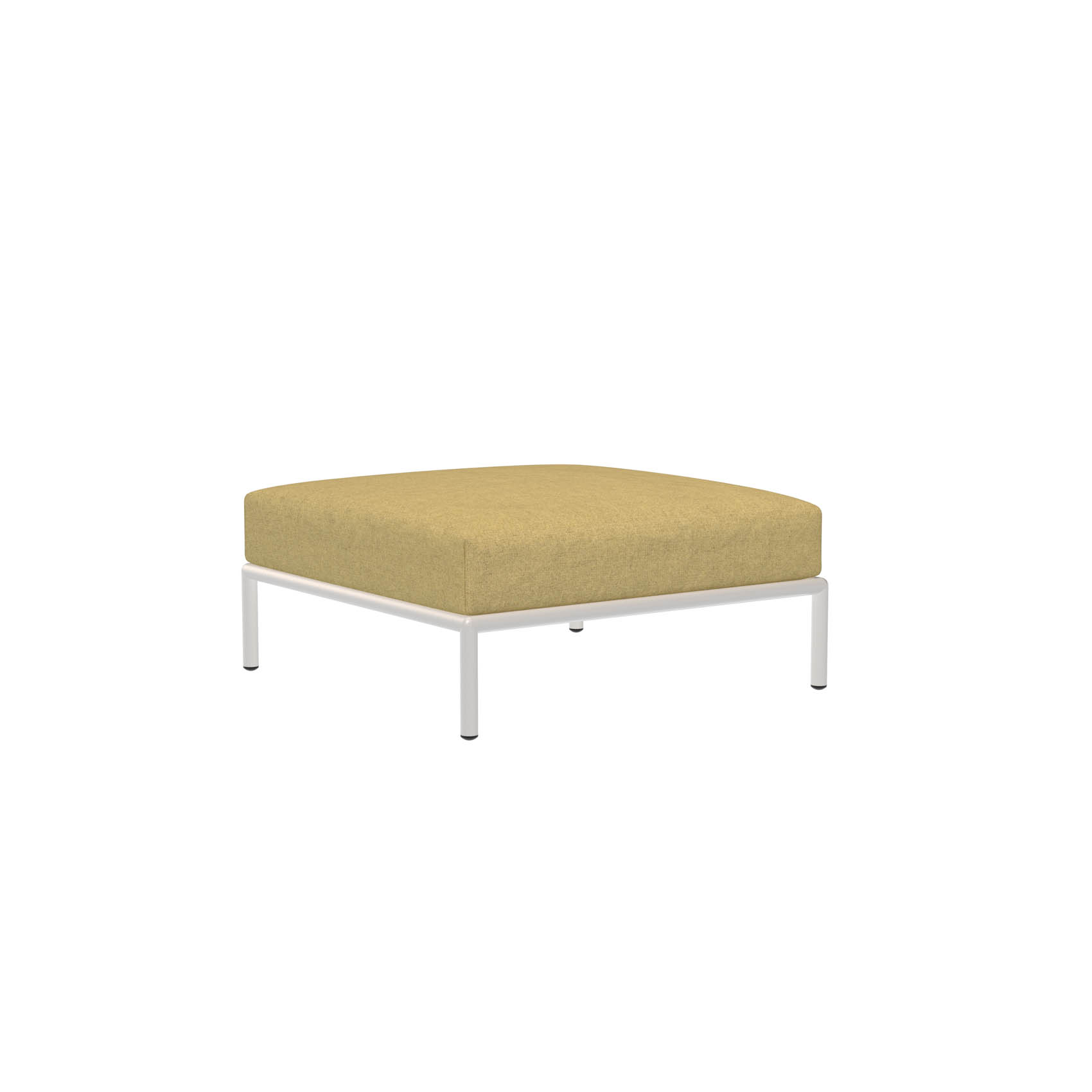 LEVEL Outdoor Ottoman Lounge-Modul 3 Senf Weiß günstig online kaufen