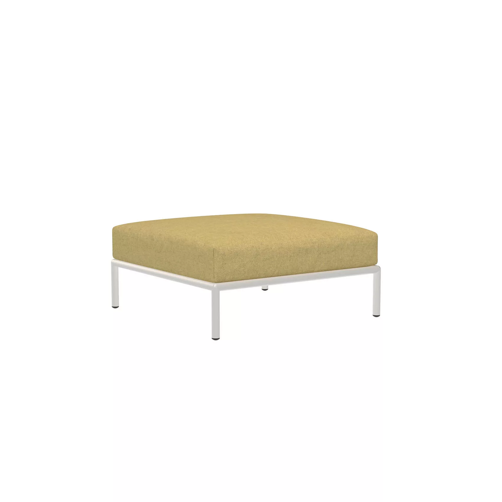 LEVEL Outdoor Ottoman Lounge-Modul 3 Senf Weiß günstig online kaufen