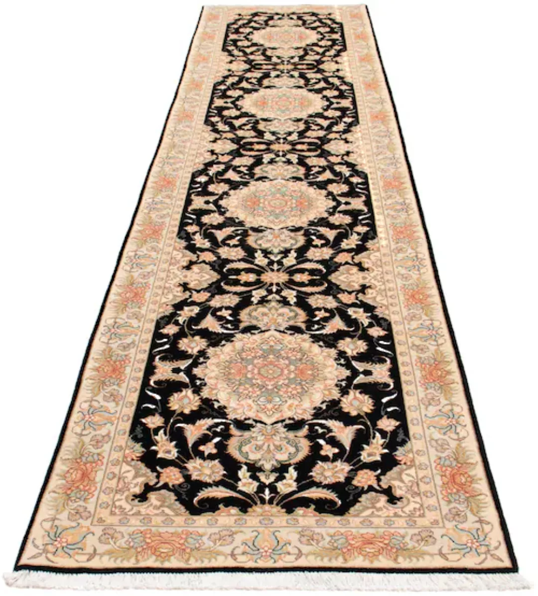 morgenland Orientteppich »Perser - Täbriz - Royal - 419 x 87 cm - dunkelbla günstig online kaufen