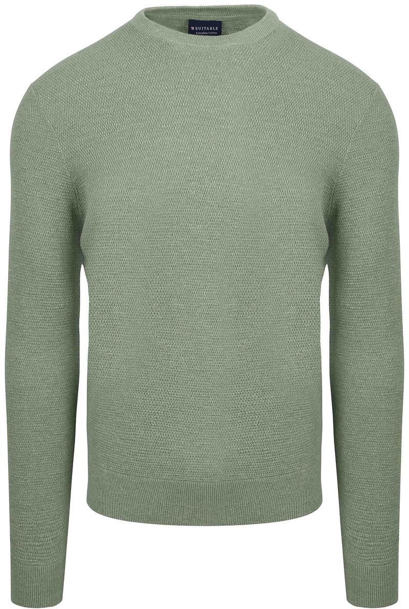 Suitable Pullover Struktur Grün - Größe XXL günstig online kaufen